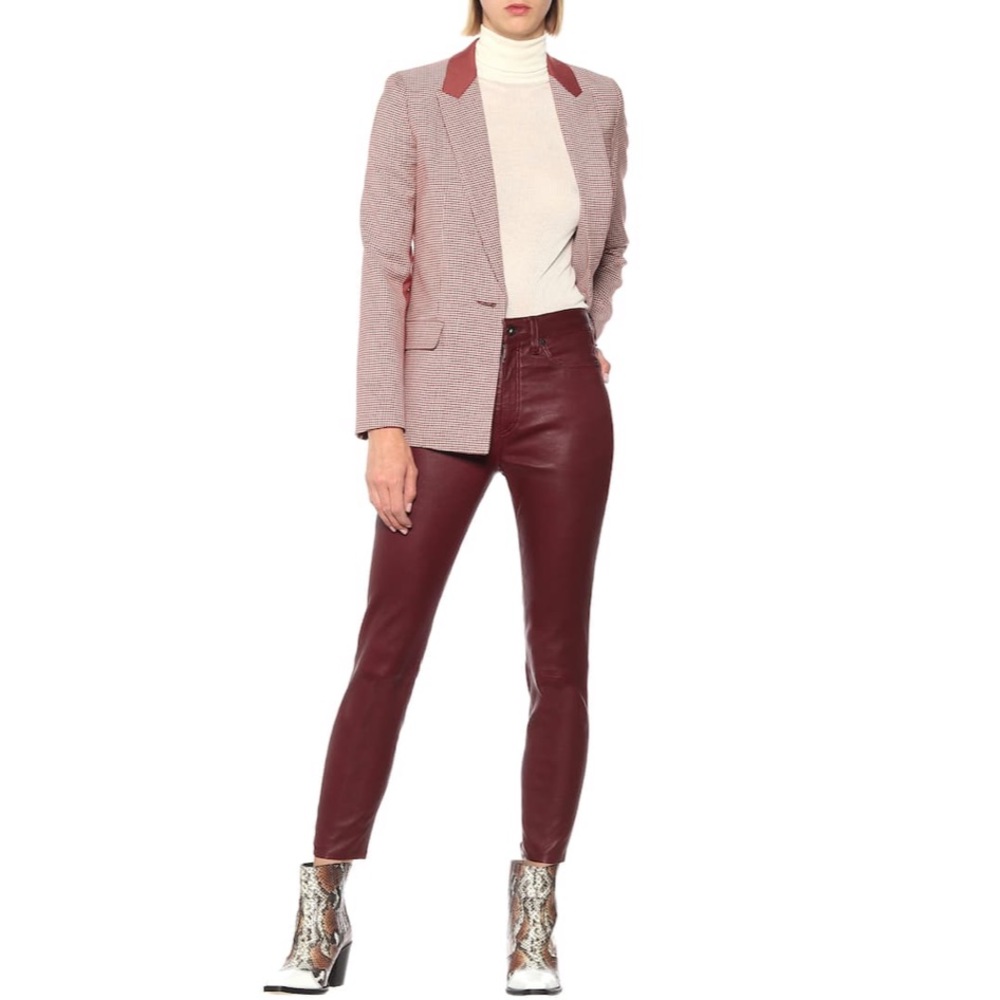 🆕 Rag & Bone Nina Mid-Rise Leather Skinny Pants